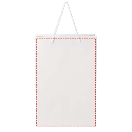 Handgefertigte 170 g/m² Integra-Papiertüte mit Kunststoff Kordelgriffen – 24 × 9 × 36 cm
