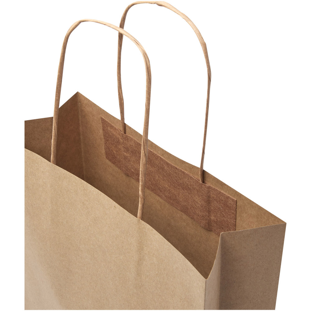 Kraftpapiertasche 120 g/m² mit gedrehten Griffen – 24 × 9 × 32 cm