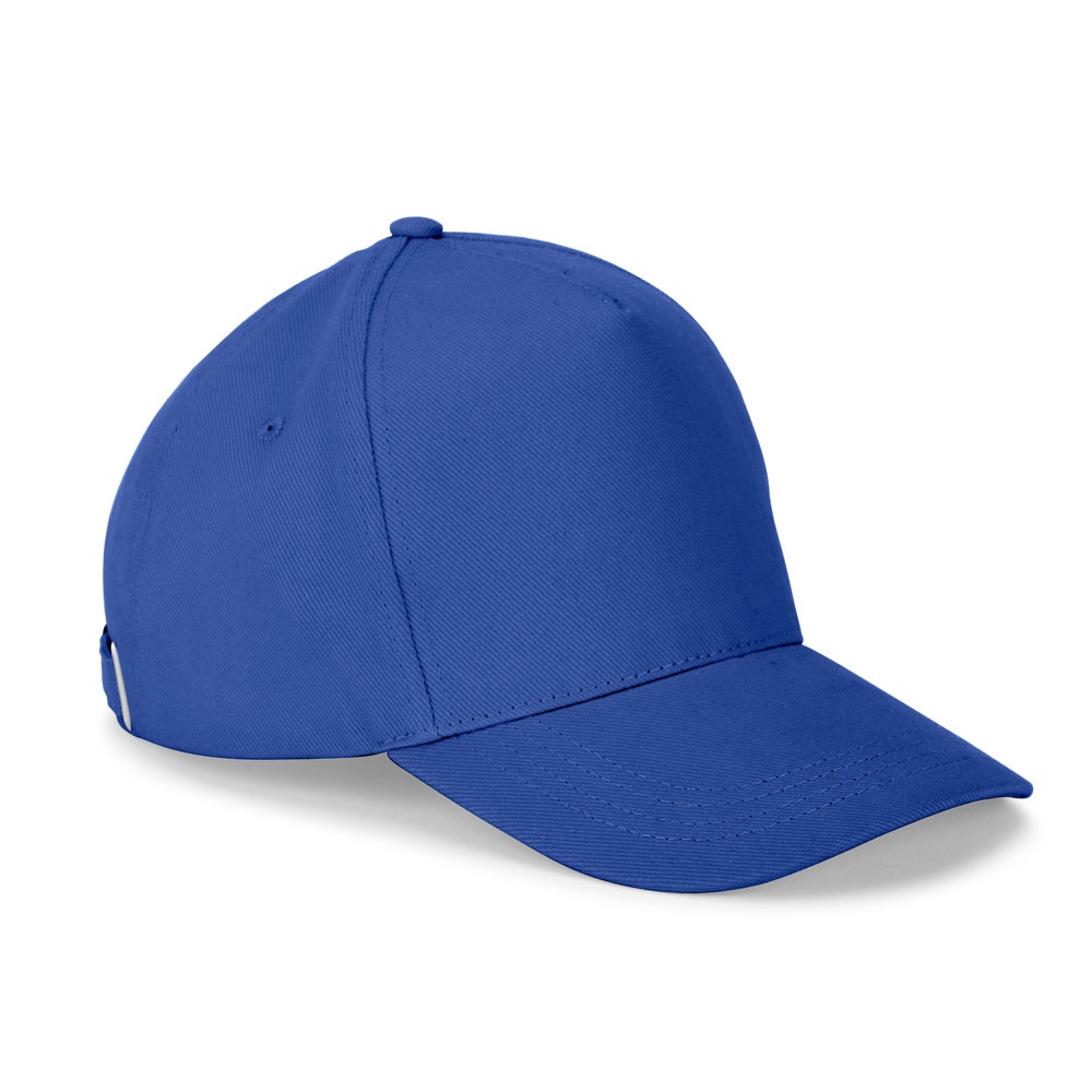 ASHTON. Kappe aus 100% Baumwolle (260gsm) mit 5 Segmenten - Königsblau