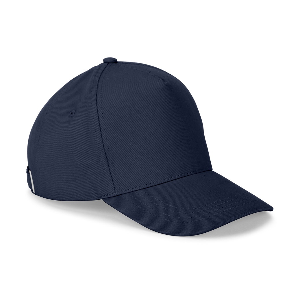 ASHTON. Kappe aus 100% Baumwolle (260gsm) mit 5 Segmenten - Dunkelblau