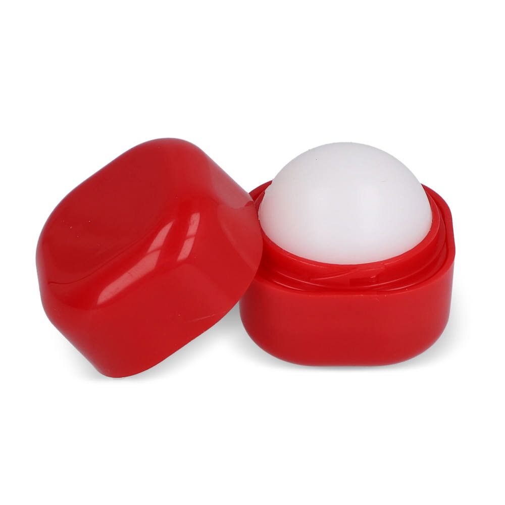 Kubischer Lippenpflegestift aus recyceltem ABS - Rot