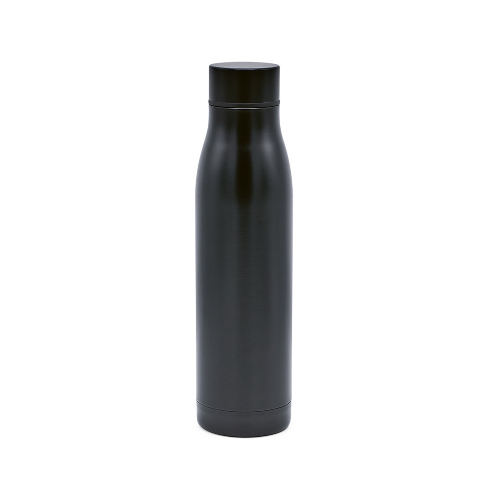Acuara Trinkflasche aus recy.Edelstahl, 630 ml. Doppelwandig - Schwarz