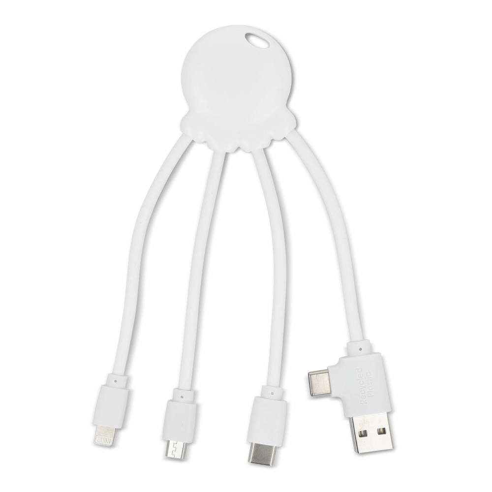 4009| Xoopar Eco Octopus Ladekabel Ocean Bound Plastic - Weiss