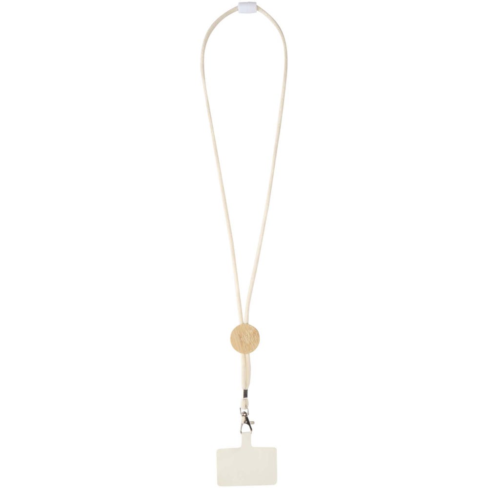Adhab Smartphone Lanyard mit Bambusdetails - Weiss