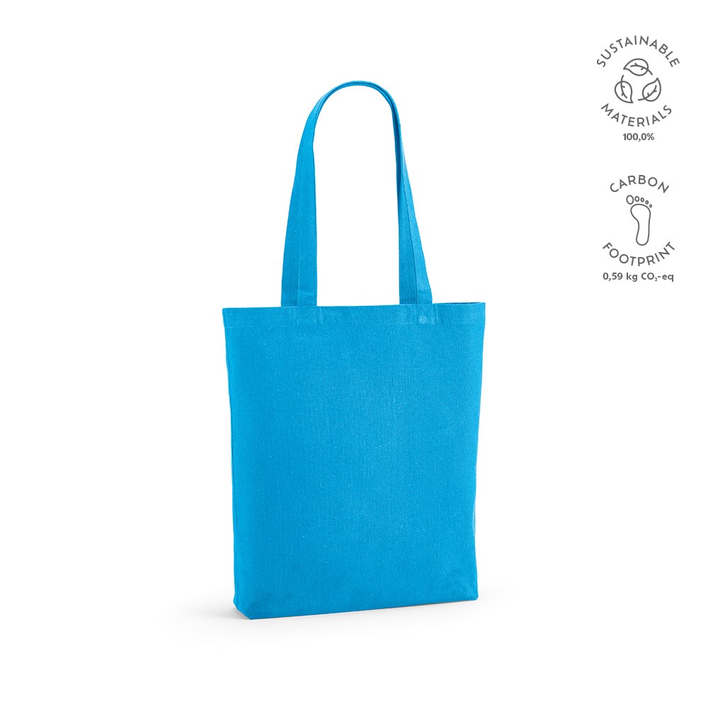 Annapurne Einkaufstasche recy.Baumwolle (180 g/m²). Mit Bodenfalte - Hellblau