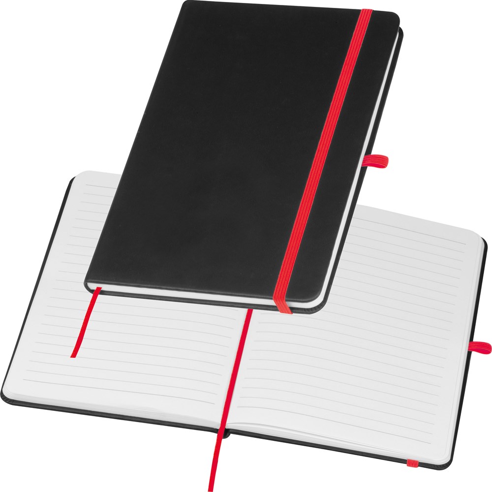 A5 Notizbuch mit farbiger Gravur SILKE - Rot