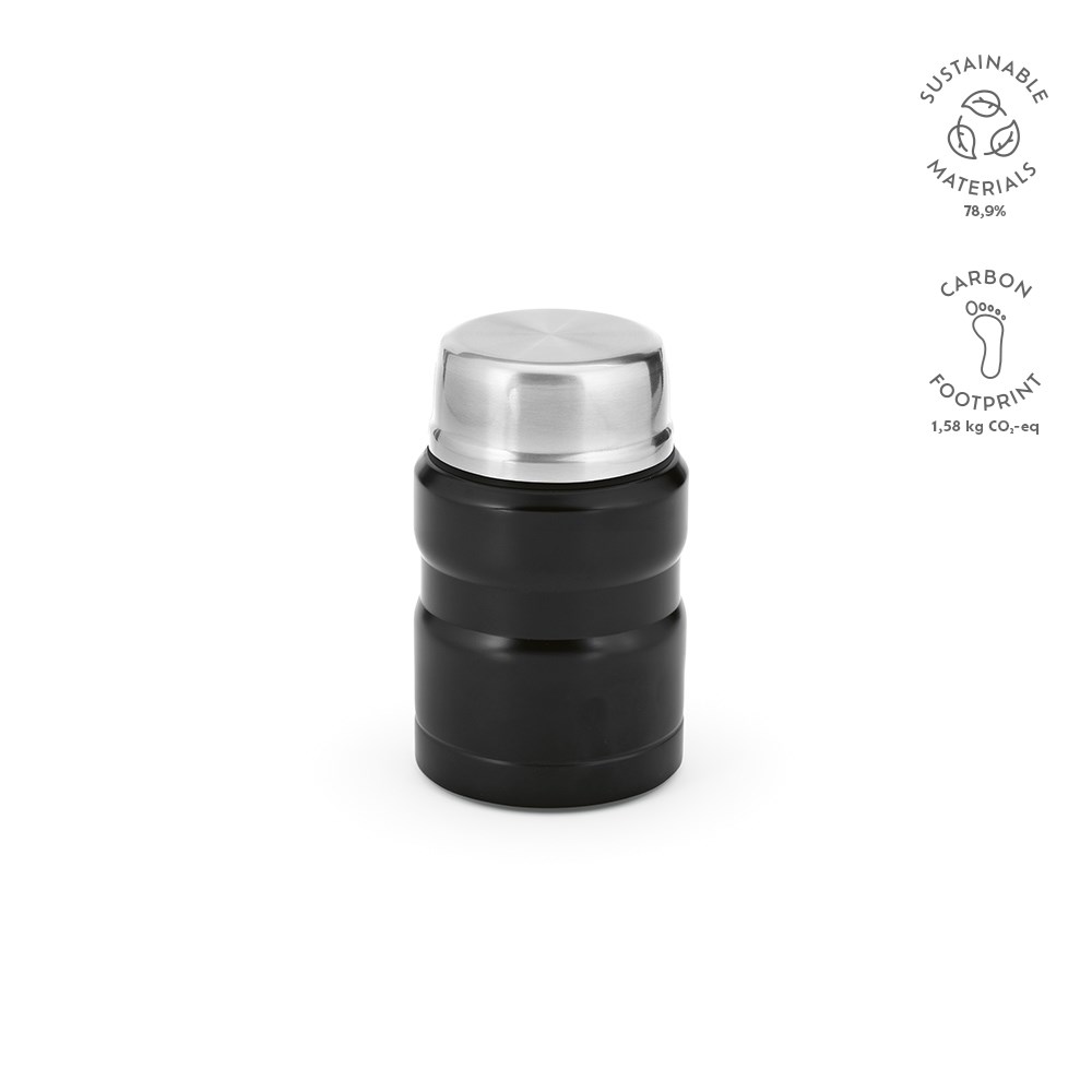 Dali 550 Thermobehälter recy.Edelstahl, 570 ml. Doppelwandig - Schwarz