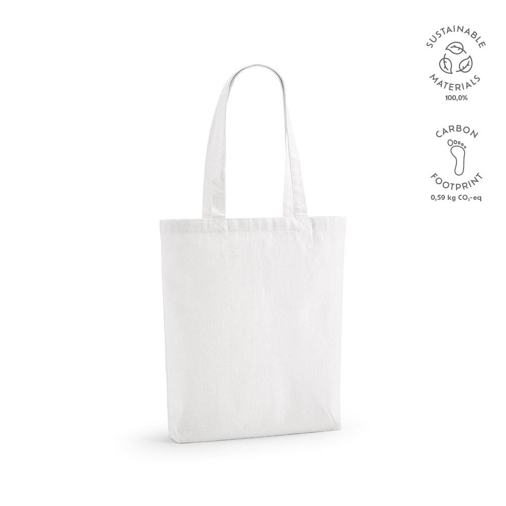 Annapurne Einkaufstasche recy.Baumwolle (180 g/m²). Mit Bodenfalte - Weiß