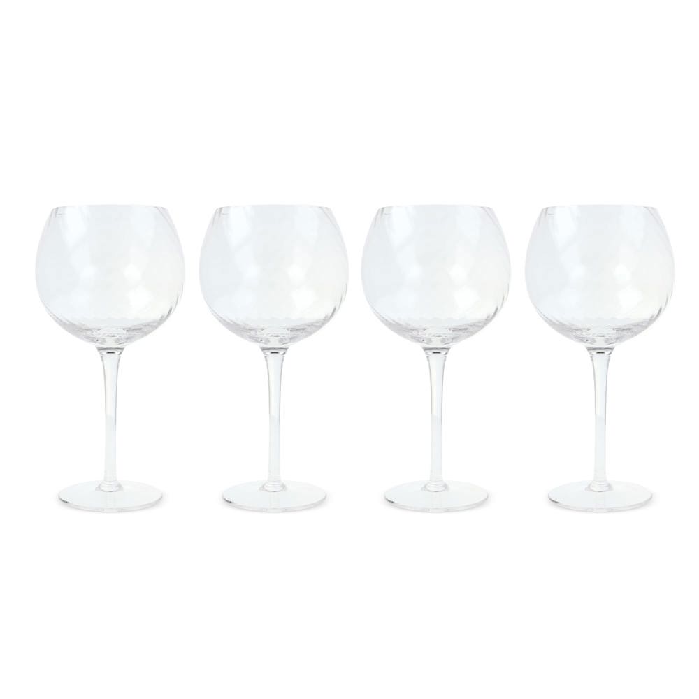 Byon Opacity 4er-Set Weingläser mit stilvollem Glasmuster 470ml