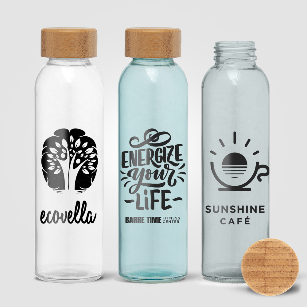 Alpine - 500 ml Glasflasche mit Bambus-Deckel