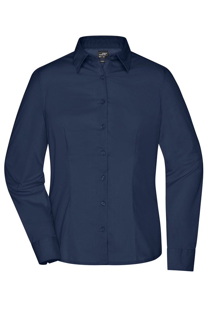 Ladies' Business Shirt Long-Sleeved - Navy (ca. Pantone 296C)