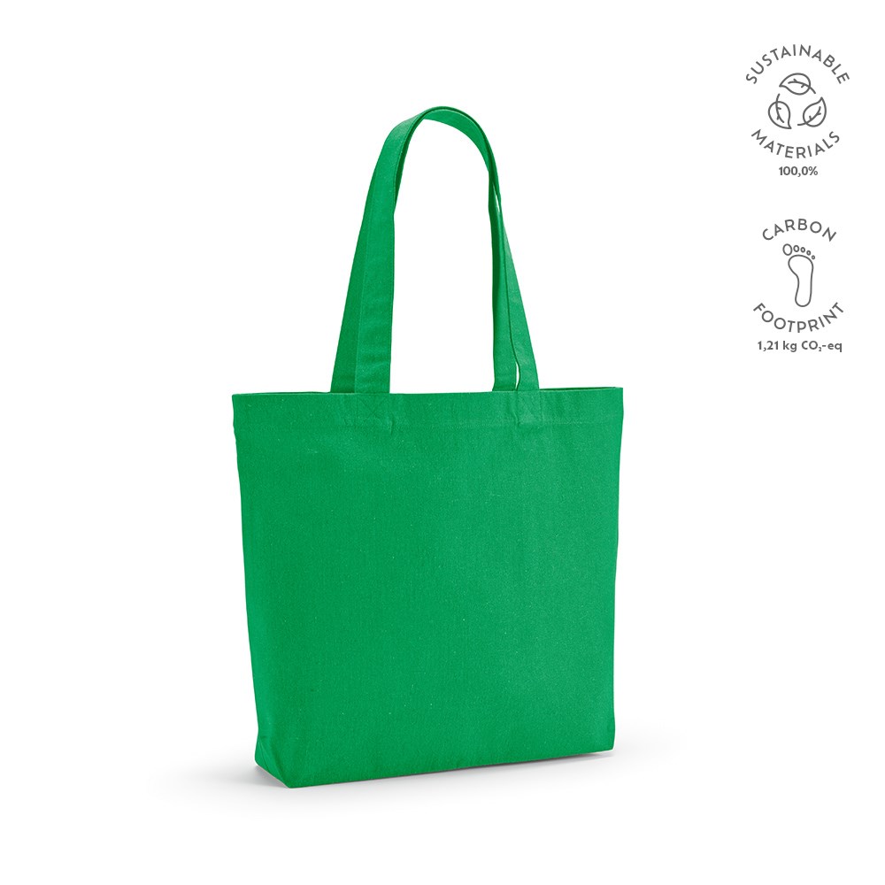 Aconcagua Einkaufstasche recy.Baumwolle (280 g/m²). Mit Bodenfalte - Grün