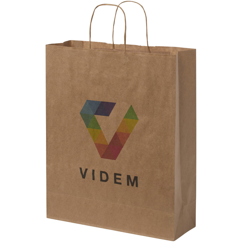 Kraftpapiertasche 80-90 g/m² mit gedrehten Griffen – 32 × 12 × 40 cm - Kraftpapier