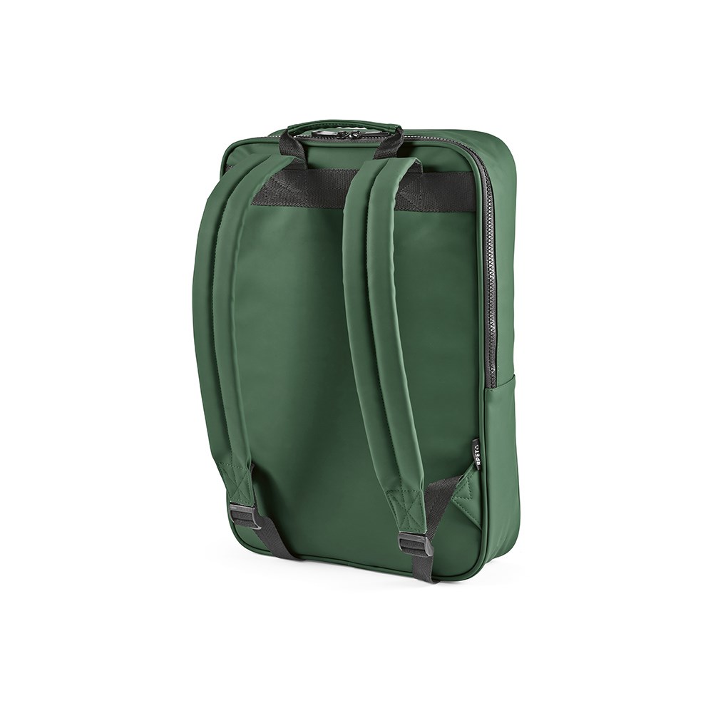 Amsterdam 16L Rucksack aus rPU uns rPET. Laptops bis 17" - Grün