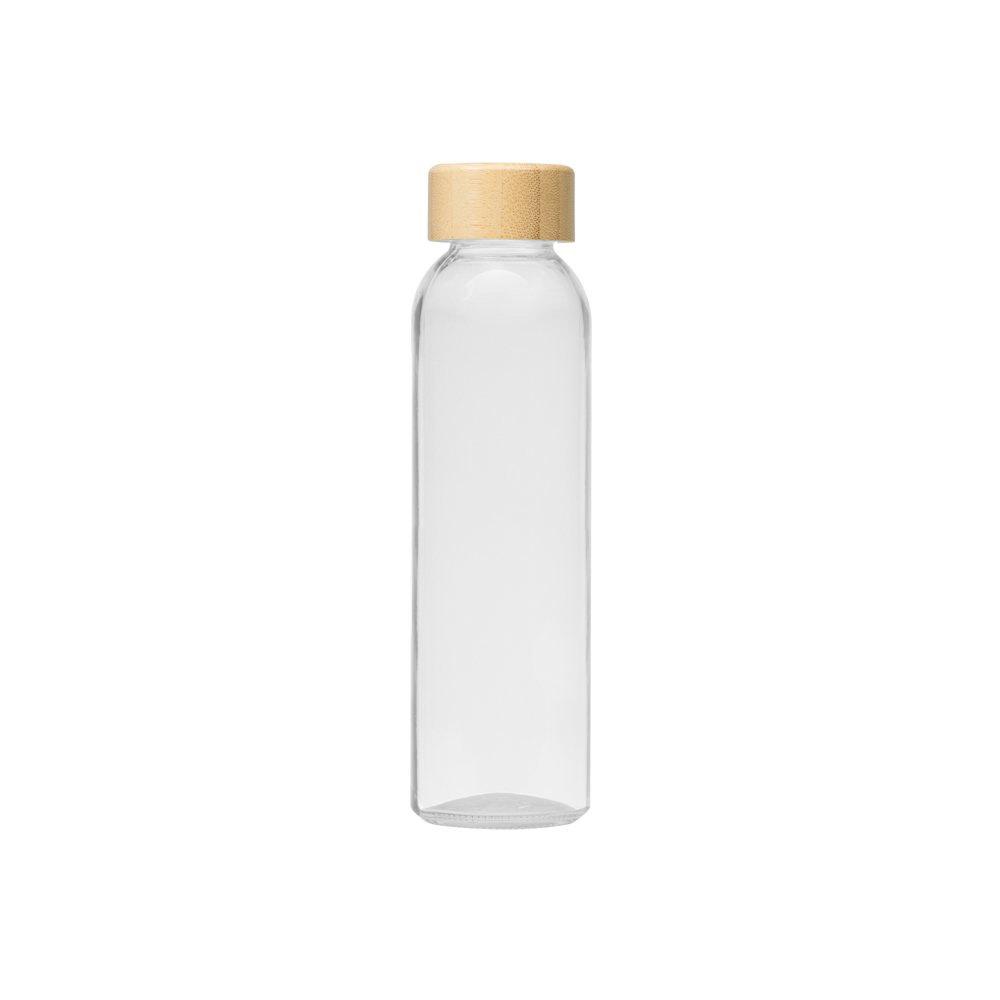 Alpine - 500 ml Glasflasche mit Bambus-Deckel - Rauchgrau (#373A36)