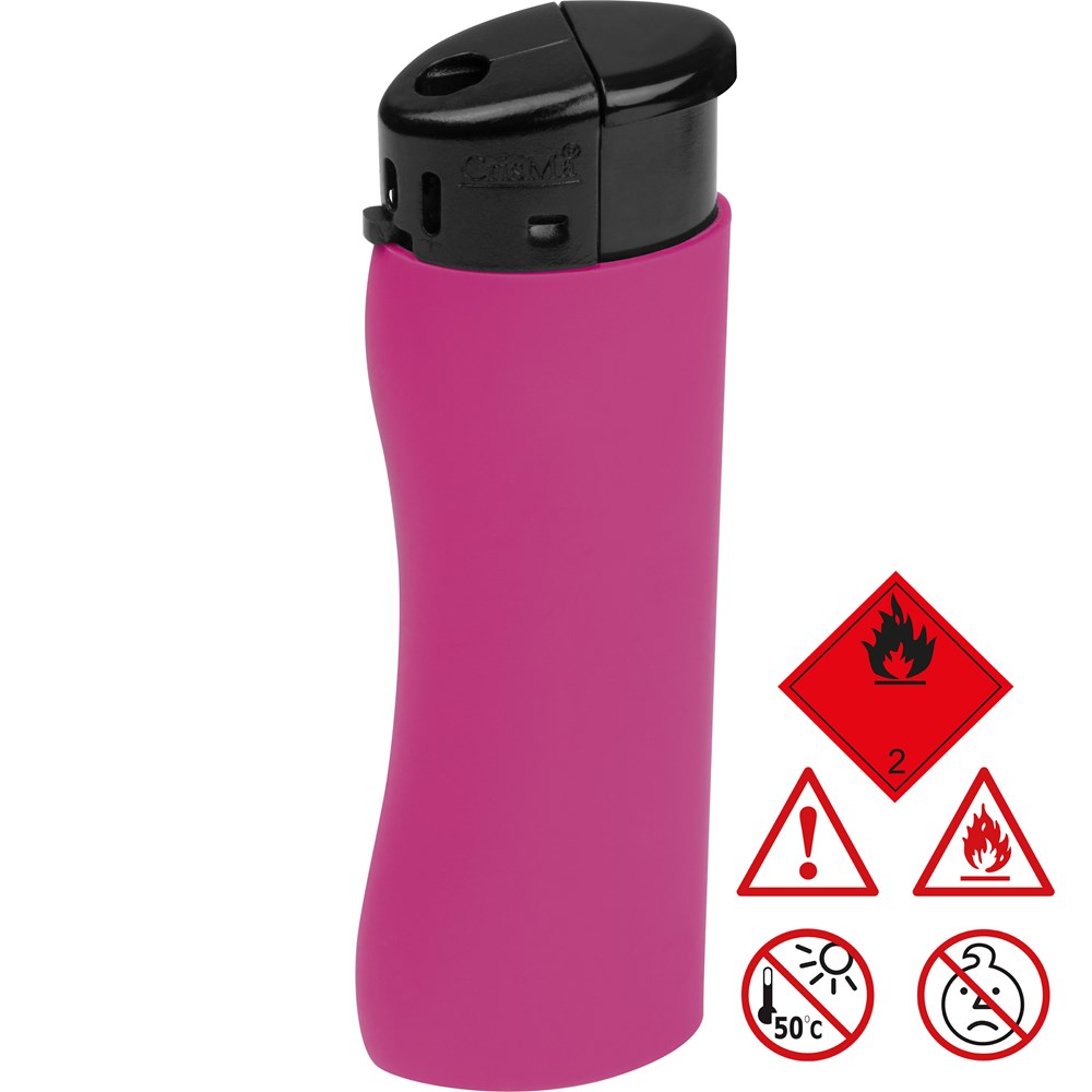 Elektronik Feuerzeug, ergonomisch ANATOL - pink