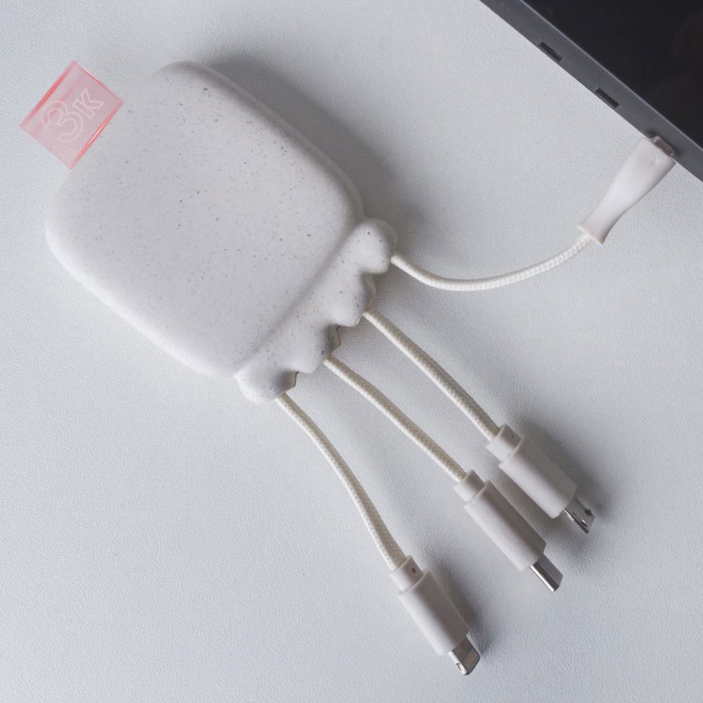3192 | Xoopar Octopus Gamma 2 Powerbank with Bio Charging cable 3000mAh 