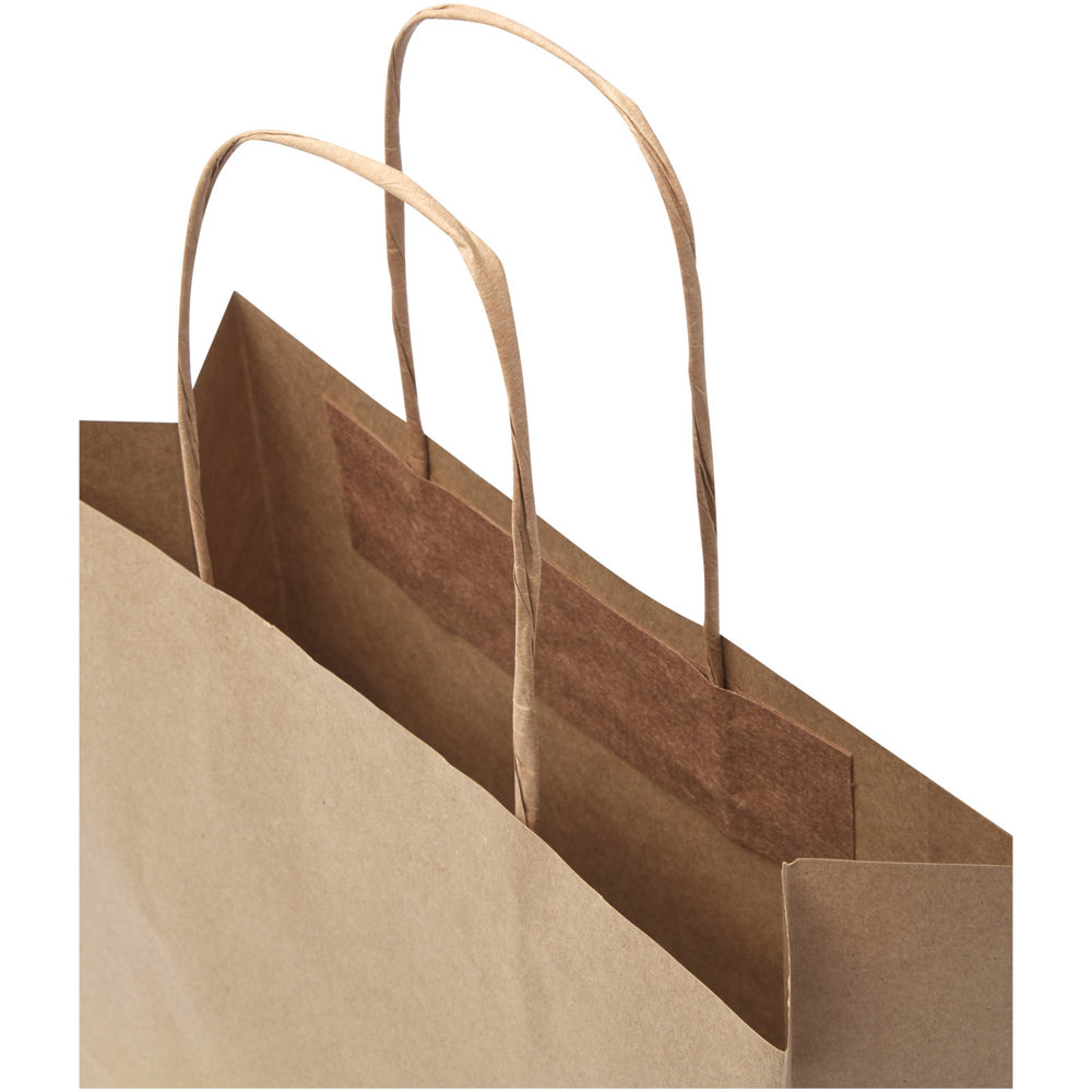 Kraftpapiertasche 120 /m² mit gedrehten Griffen – 24 × 9 × 24 cm