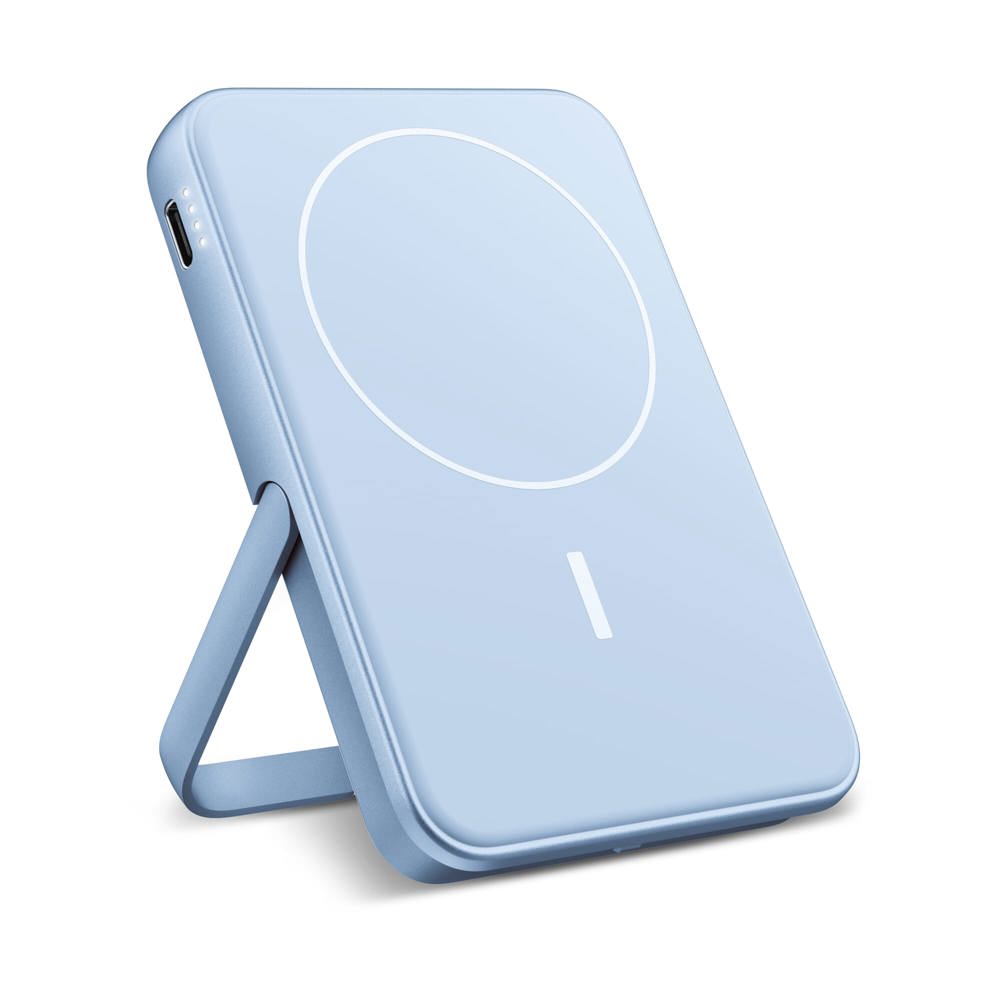 2PBM5000| Fresh 'n Rebel Kompatibel mit MagSafe MagSafe Powerbank Kabellose 5000mAh - Pastellblau