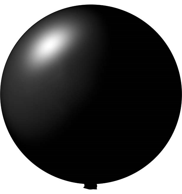 Bedruckte Riesenballons Ø 120 cm - Schwarz (4499) Pastel