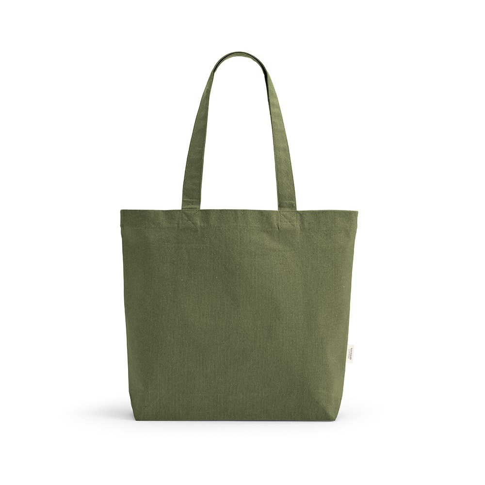 Aconcagua Einkaufstasche recy.Baumwolle (280 g/m²). Mit Bodenfalte - Armeegrün