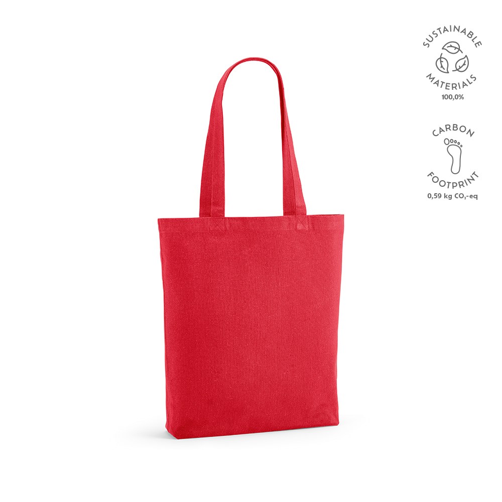Annapurne Einkaufstasche recy.Baumwolle (180 g/m²). Mit Bodenfalte - Rot