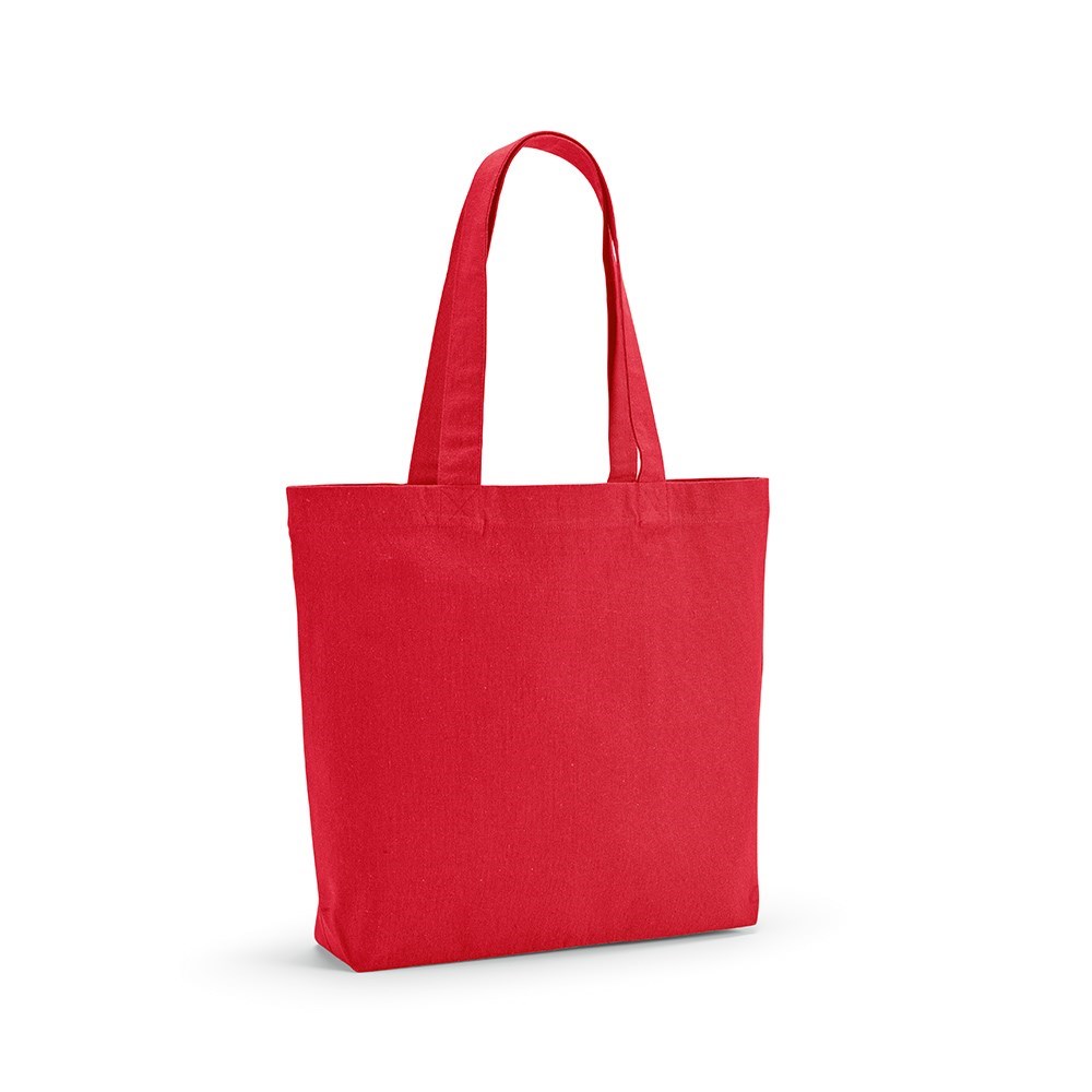 Aconcagua Einkaufstasche recy.Baumwolle (280 g/m²). Mit Bodenfalte - Rot