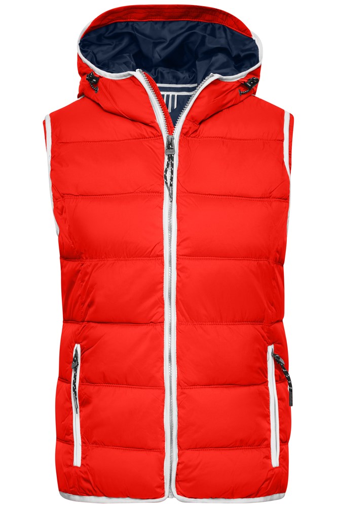 Ladies' Maritime Vest - Red/white (ca. Pantone 186C
white)