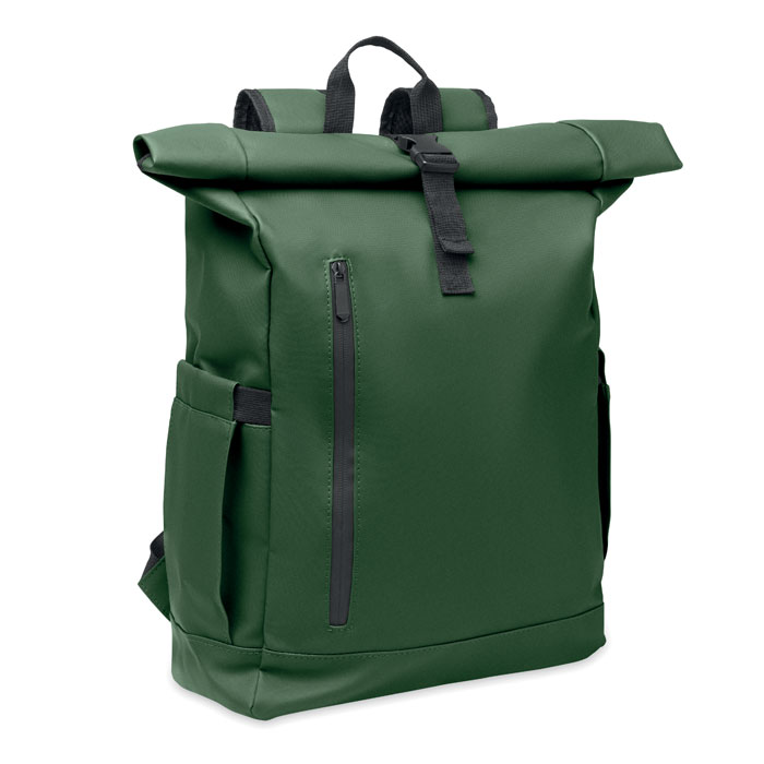 BANGKOK ROLL - Rolltop-Rucksack 600D RPET - Dunkelgrün
