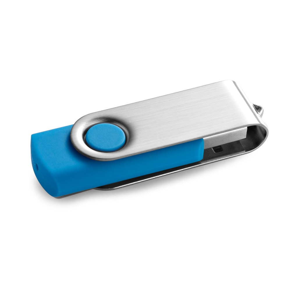 CLAUDIUS 16GB. USB-Stick mit Metallclip 16 GB - hellblau