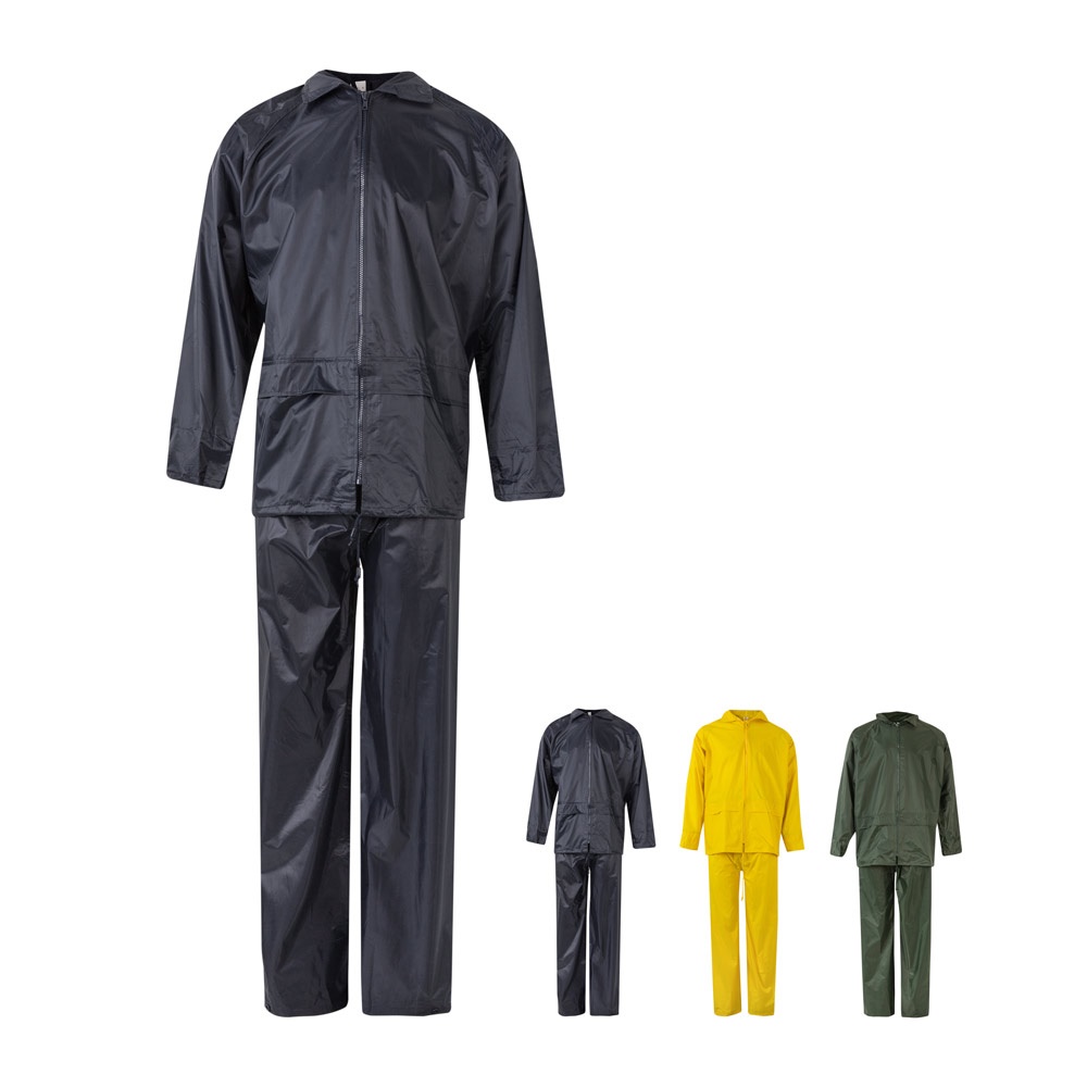 VL SEDNA. Regenanzug (225g/m²), zweiteilig aus Polyester (100%) mit PVC-Beschichtung