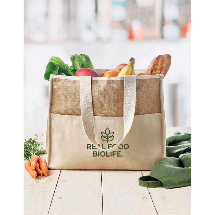CAMPO DE GELI - Jute-Canvas Shopping Tasche