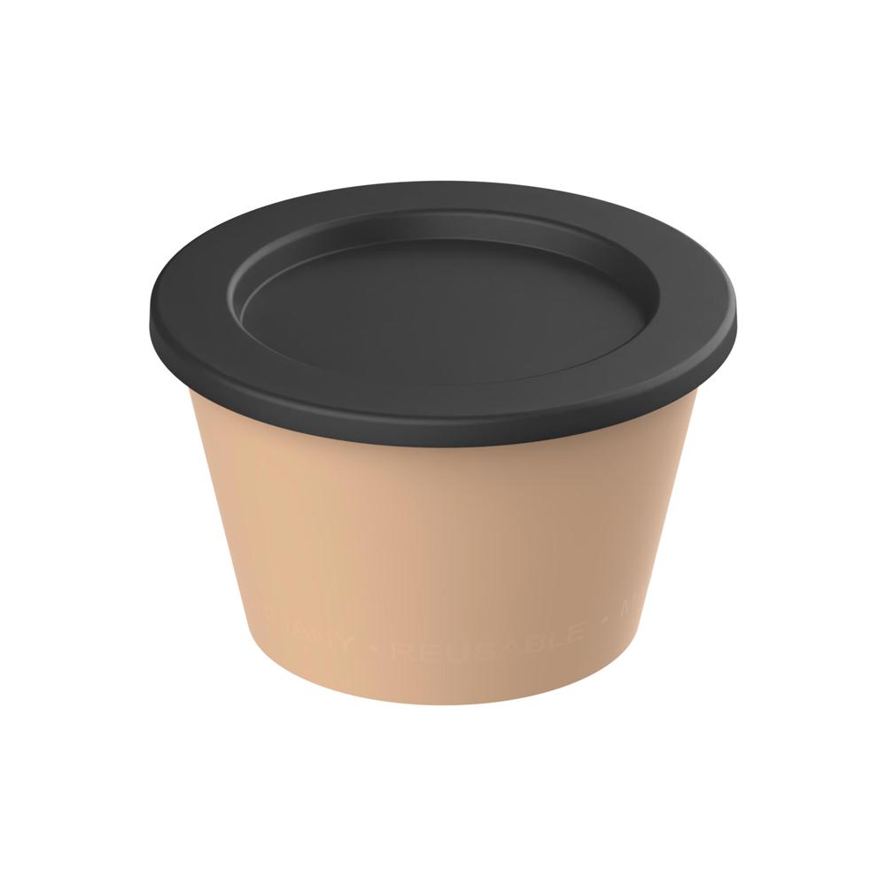 Dipbecher "ToGoPlus", 100 ml - beständiges braun/schwarz