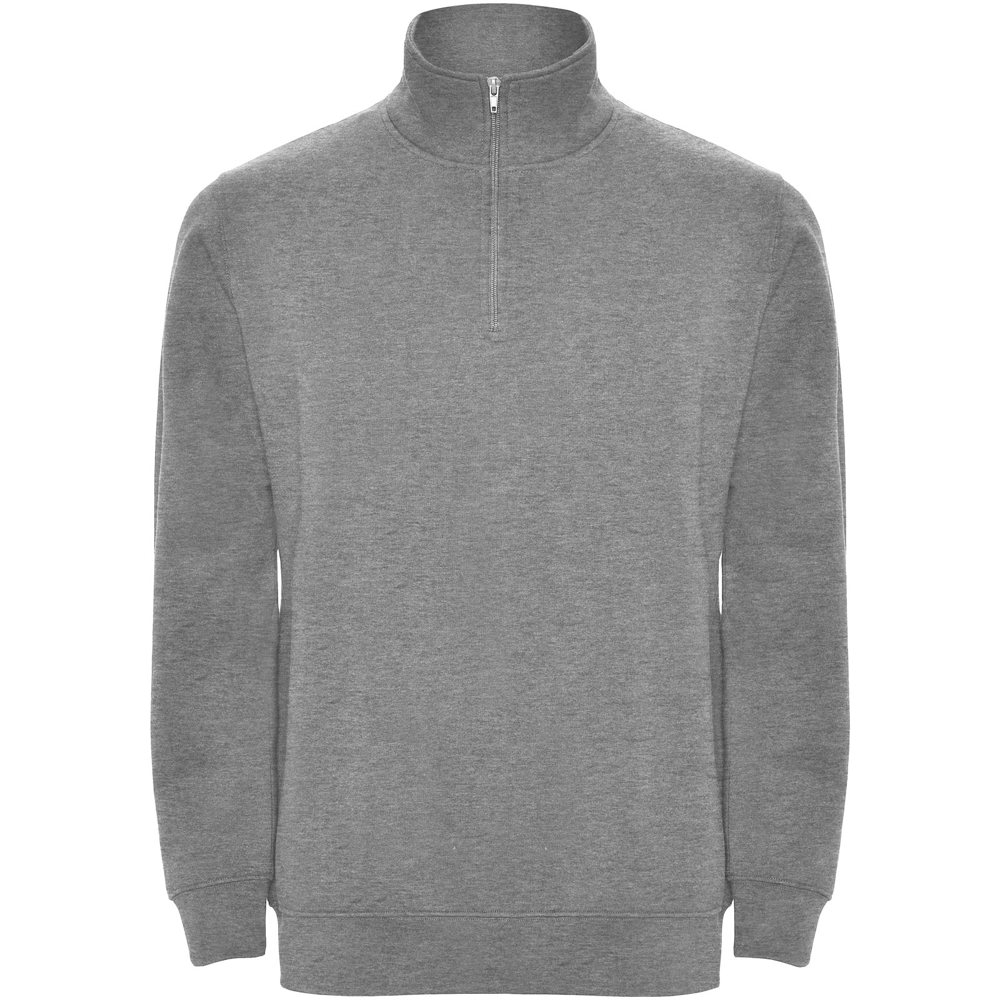 Aneto 280 g/m² Pullover mit Viertelreißverschluss - marl grau