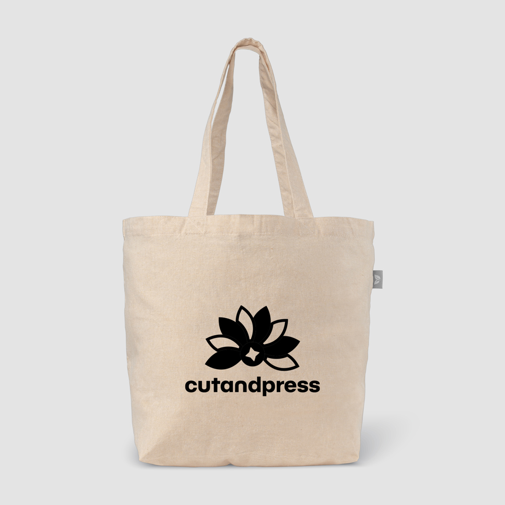 Budget Shopper Recycelte Baumwoll Tragetasche (140 g/m²)