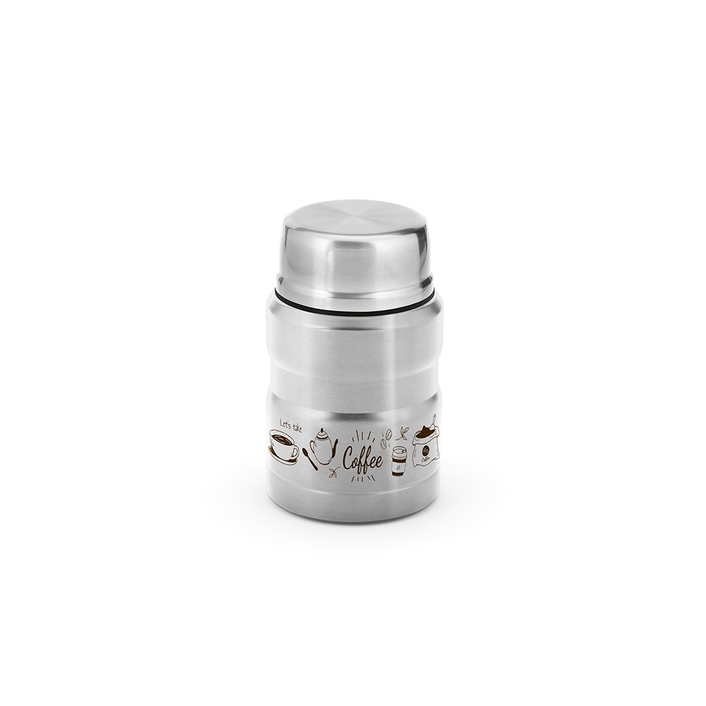 Dali 550 Thermobehälter recy.Edelstahl, 570 ml. Doppelwandig - Silber